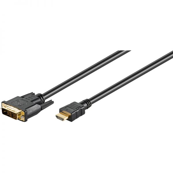 Cablu HDMI DVI aurit goobay
